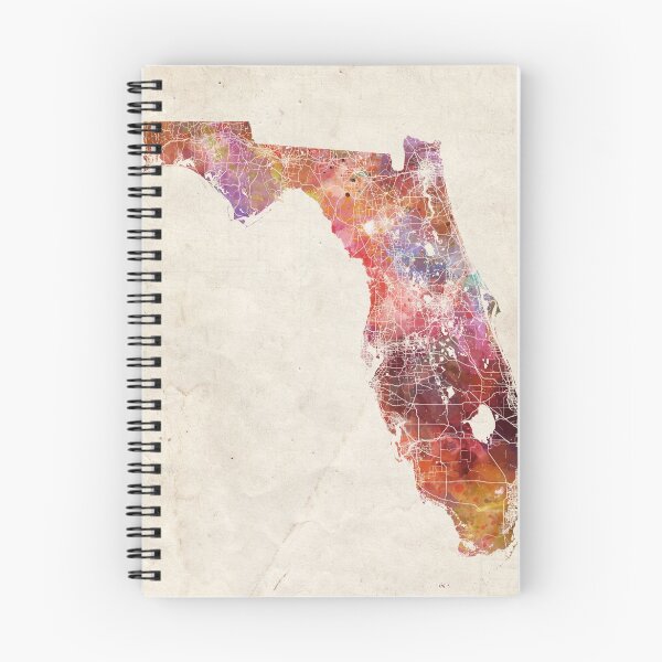 Item preview, Mapa de Florida colores cálidos designed and sold by MapMapMaps.