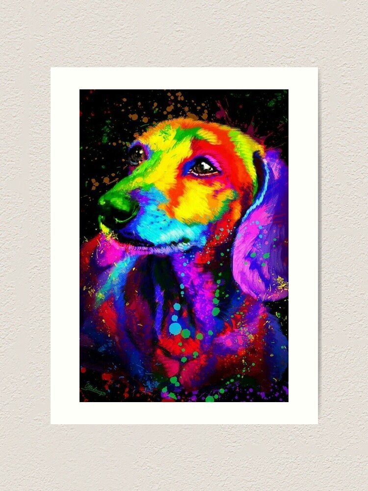 Dachshund Dog popart art