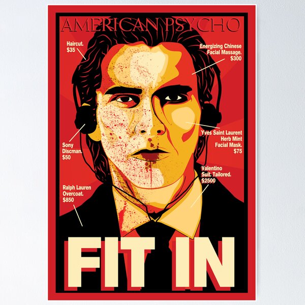 2000 American Psycho Movie Poster 11X17 Christian Bale Patrick Bateman  🔪🩸🍿