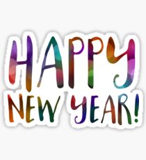 happy new year bokeh Sticker