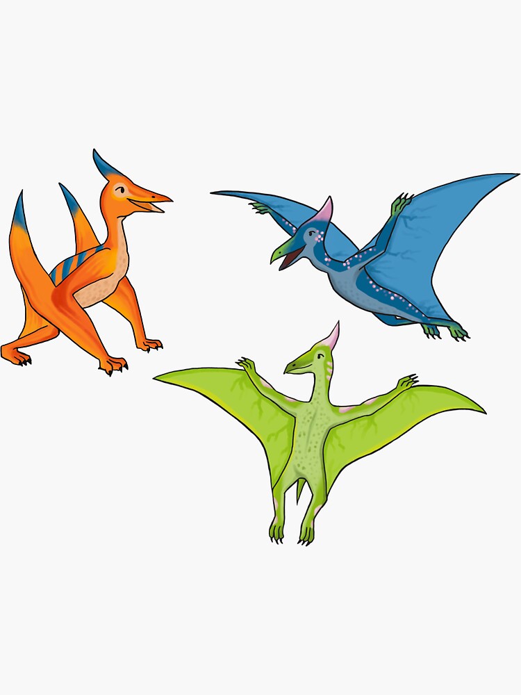 Pterodactyl Dinosaurs Pack Sticker for Sale by designsbykoko