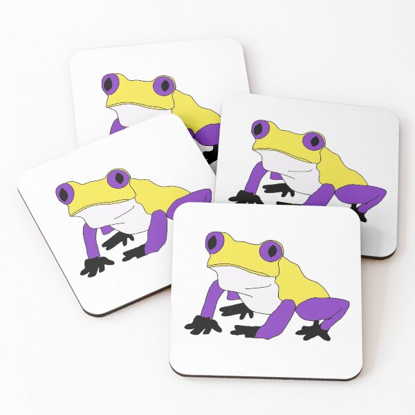 Item preview, nonbinary pride frog designed and sold by maggiebubble.