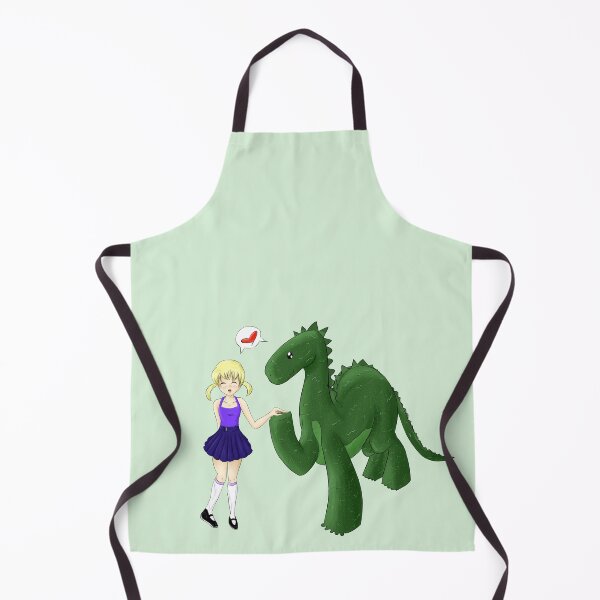 Item preview, A Cute Girl Holding Hands with a Dinosaur designed and sold by MossyMemory.