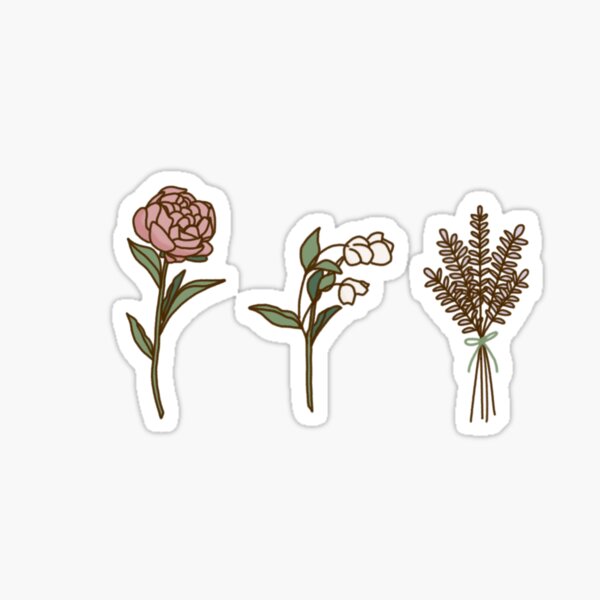 Flowered sword sticker, stickers, flowers sticker, aesthetic stickers