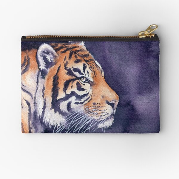 Strength (Watercolor Tiger) Zipper Pouch