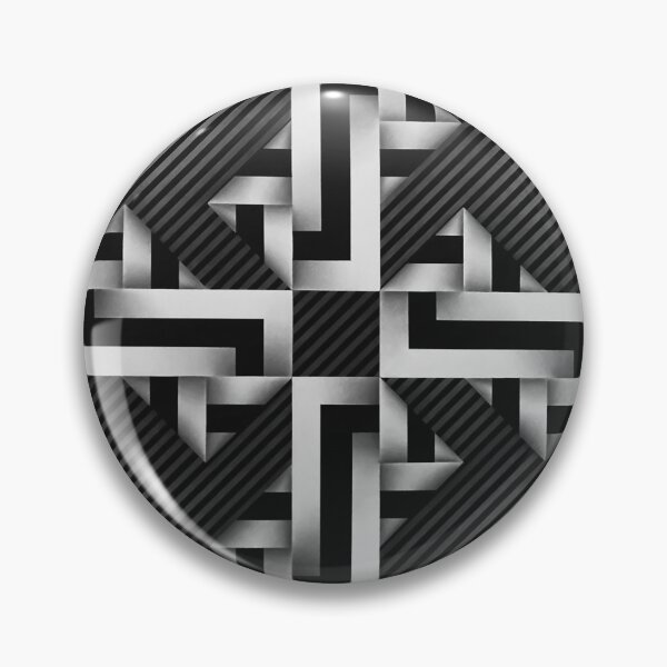 Item preview, folded black and white shapes geometric painting Omar rayo op art designed and sold by mariaa999.