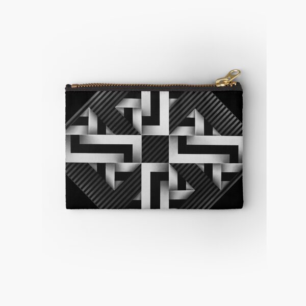Item preview, folded black and white shapes geometric painting Omar rayo op art designed and sold by mariaa999.