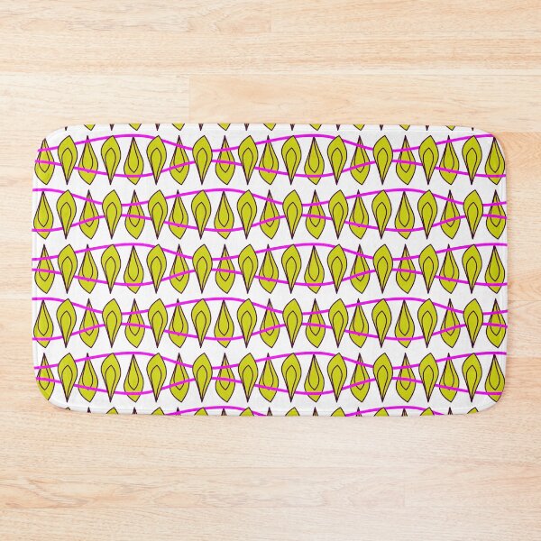 Item preview, Wild Seashore fashion print, medium-scale digital abstract, lime with pink on white designed and sold by Susan Marie Williams.
