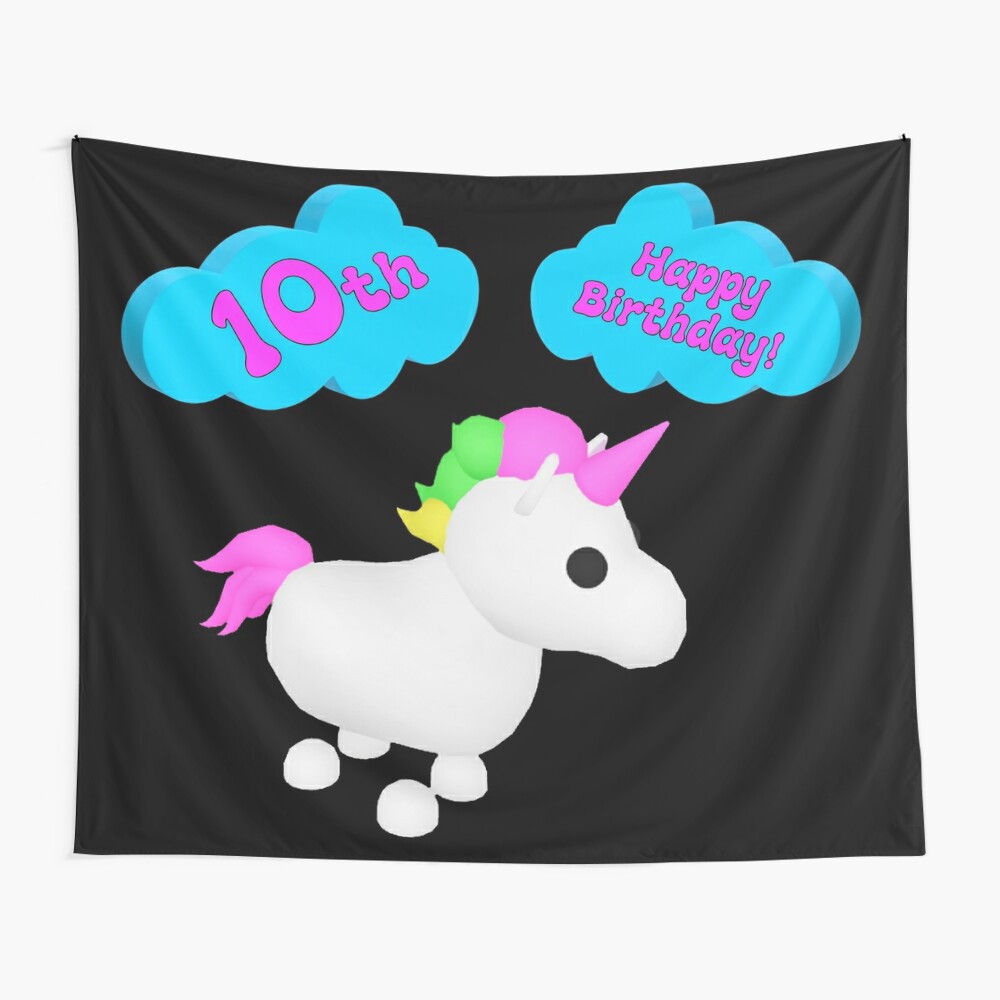 Happy 10th Birthday Roblox Adopt Me Unicorn Throw Blanket By T Shirt Designs Redbubble - 10 best roblox party images party 10th birthday 11th