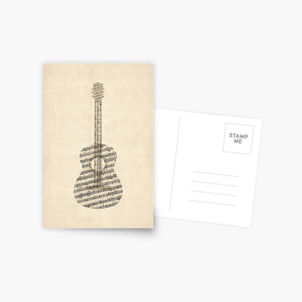Item preview, Acoustic Guitar Old Sheet Music designed and sold by ArtPrints.