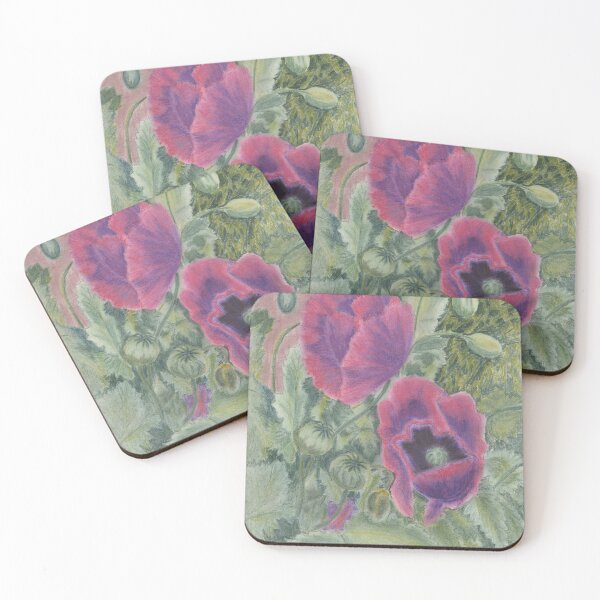 Item preview, Purple Poppies in Pastel designed and sold by Jan Palmer.