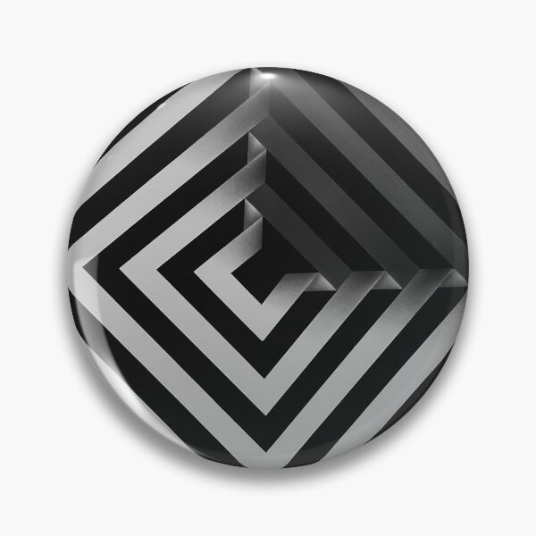 Item preview, folded black and white shapes geometric painting Omar rayo op art diamond lines designed and sold by mariaa999.