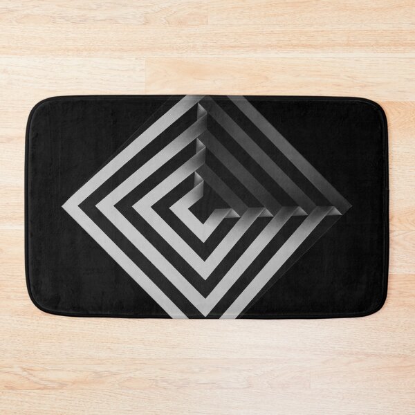 Item preview, folded black and white shapes geometric painting Omar rayo op art diamond lines designed and sold by mariaa999.