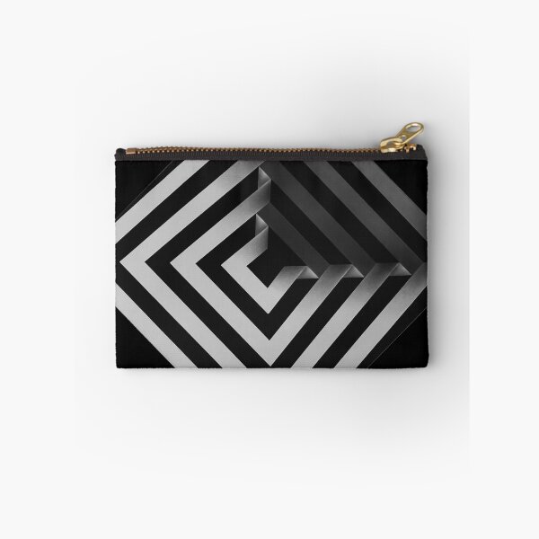Item preview, folded black and white shapes geometric painting Omar rayo op art diamond lines designed and sold by mariaa999.