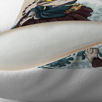 Alternate view of Samurai Cat Brawl Floor Pillow