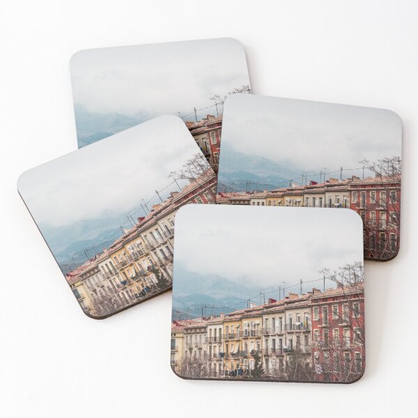 Item preview, View Houses Mountains Foggy Alcoy Spain designed and sold by TamDigitalPrint.