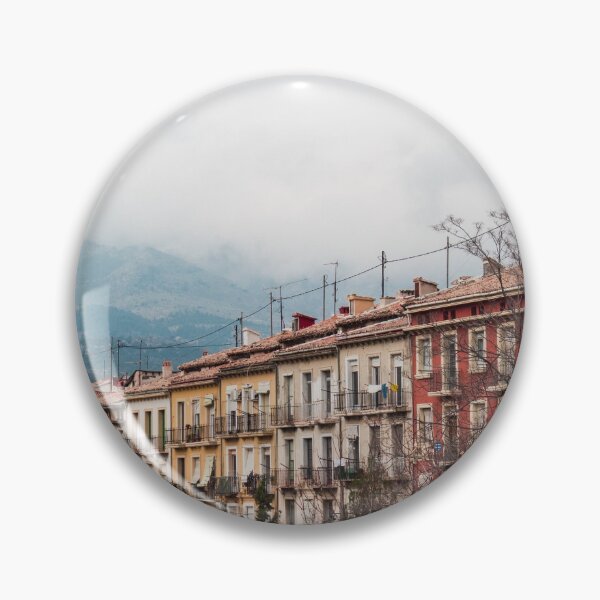 Item preview, View Houses Mountains Foggy Alcoy Spain designed and sold by TamDigitalPrint.