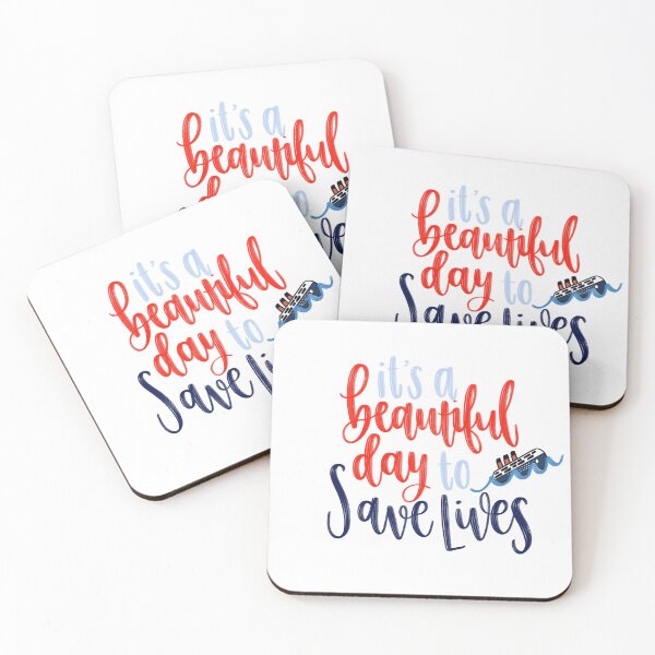 Item preview, "It's a beautiful day to save lives" Sticker designed and sold by sgg913.