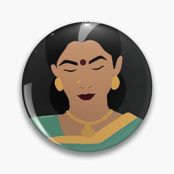 Item preview, Tamil Woman Art Rounded (Dark Background) designed and sold by thannujah.