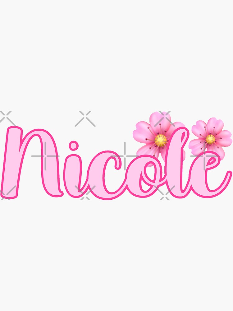 Pink Nicole Sticker Sticker For Sale By Sophdoestickers Redbubble