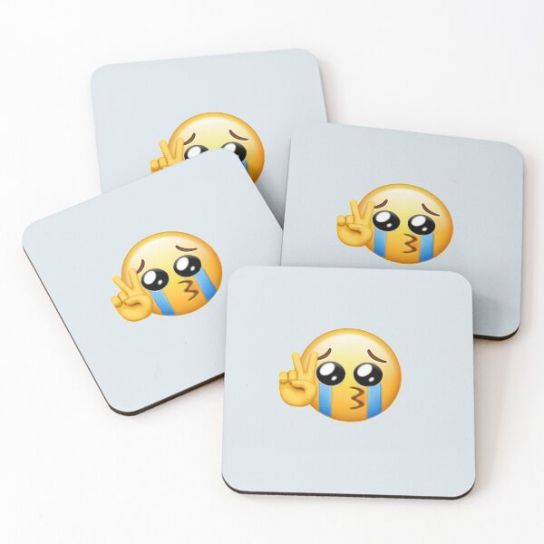 Item preview, crying peace sign emoji combo designed and sold by siaaa.