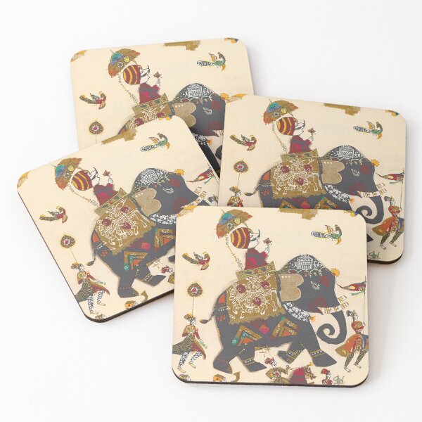 Item preview, India, Elephant, Retro Vintage Travel Poster designed and sold by vintagevivian.