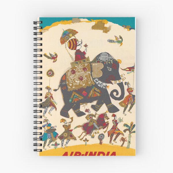 Item preview, India, Elephant, Retro Vintage Travel Poster designed and sold by vintagevivian.