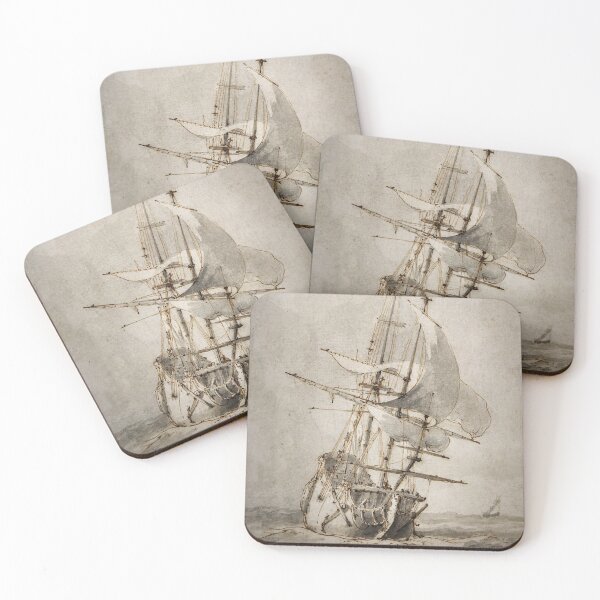 Item preview, a Ship at Sea (Ludolf Backhuysen Dutch, 17th century) designed and sold by Vintagenaut.