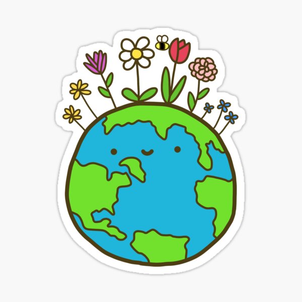 happy earth Sticker