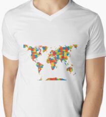Lego World Men's V-Neck T-Shirt