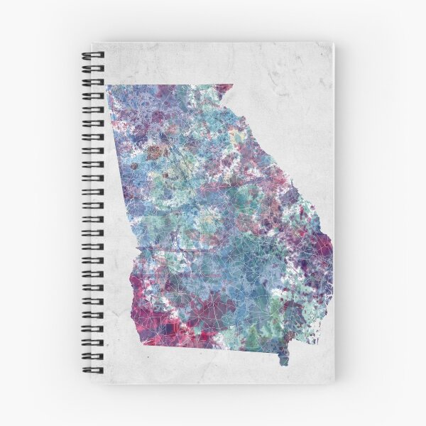 Item preview, georgia map cold colors designed and sold by MapMapMaps.