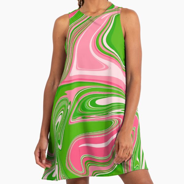 slim fit dress slacks Pink & Green Eyelet Floral Tiered Mini Dress | Ruffled Cami Dress main image 0