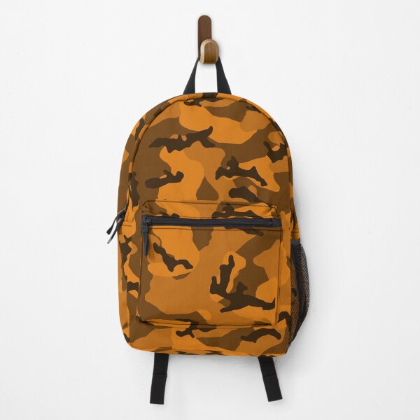 orange camo backpack