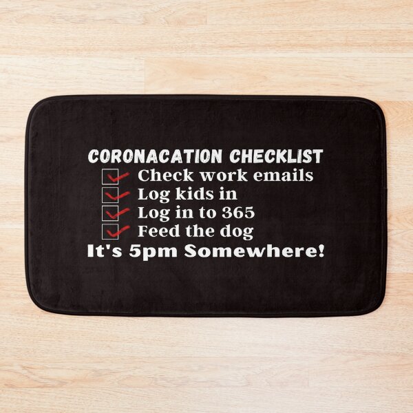 Item preview, Coronacation Quarantine checklist 5pm somewhere designed and sold by starshiporion.
