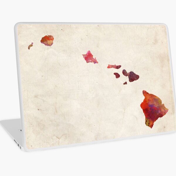 Item preview, carte hawaï couleurs chaudes designed and sold by MapMapMaps.