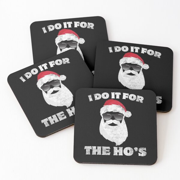 Item preview, I Do It For The Ho's Hipster Santa Claus Christmas Funny Joke designed and sold by SpookshowDesign.