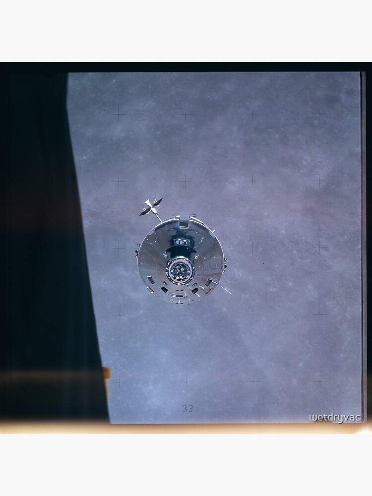 Disover Apollo Archive 0124 Moon Orbiter in Orbit Premium Matte Vertical Poster