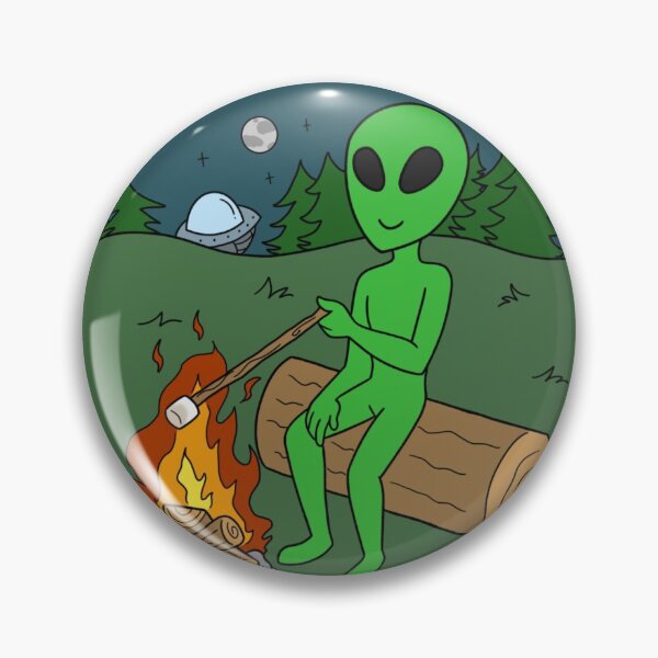 Item preview, Little Alien Roasting Marshmallows by Meaghan designed and sold by Ciel Walko.