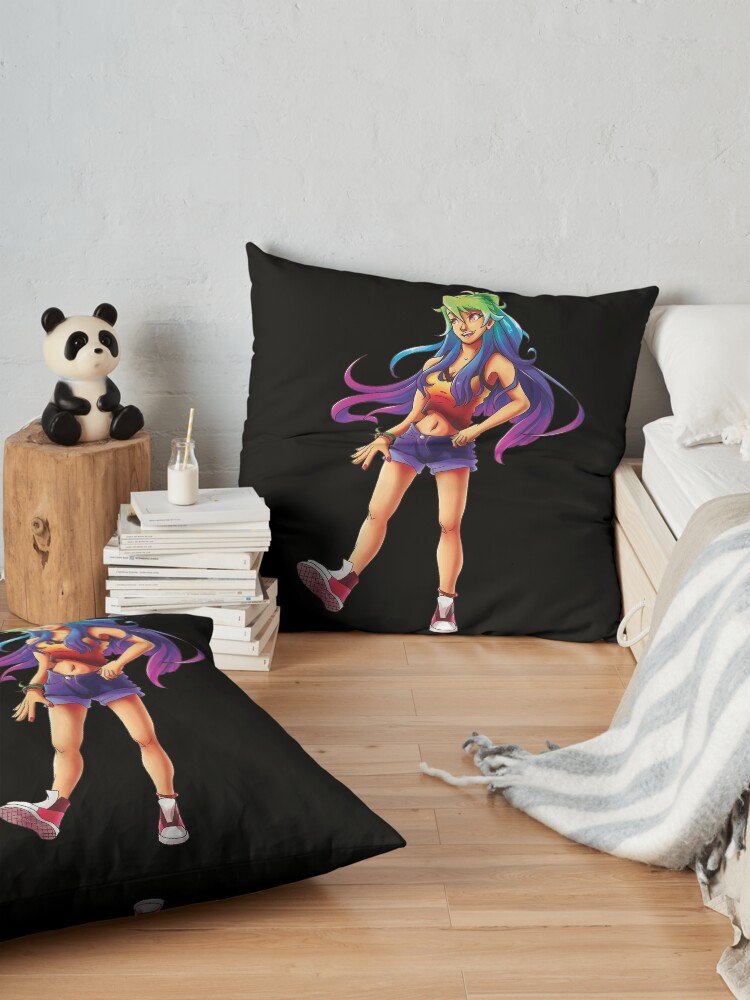 Alternate view of Rainbow Girl Floor Pillow