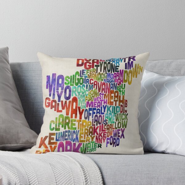 Artikelvorschau, Irland Eire County Textkarte entworfen und verkauft von ArtPrints.
