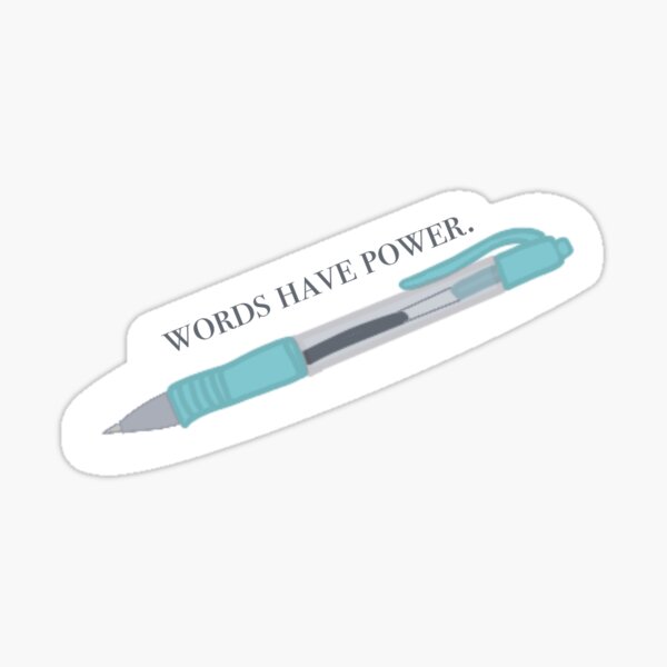Item preview, Words have power pen graphic designed and sold by LK-designed.