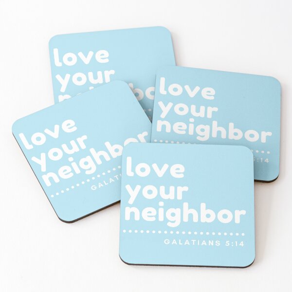 Item preview, Love Your Neighbor Bible Verse designed and sold by faithprints.