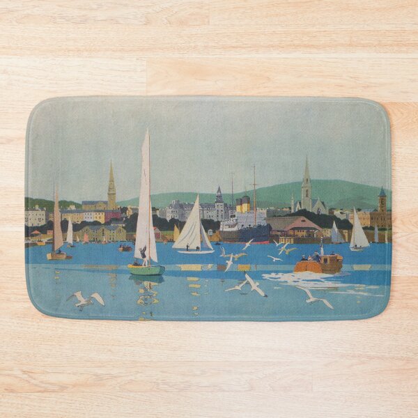 Item preview, Ireland, Sailboats, Vintage Travel Poster designed and sold by vintagevivian.