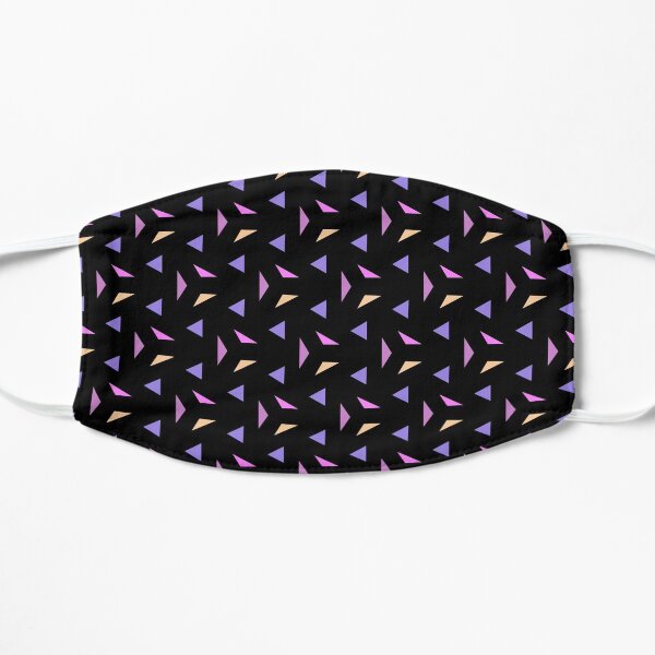 Triangles colorful Black Background Pattern, pyramids colorful Flat Mask