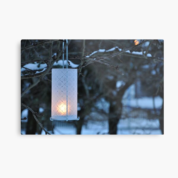 Candle in the Winter Metal Print