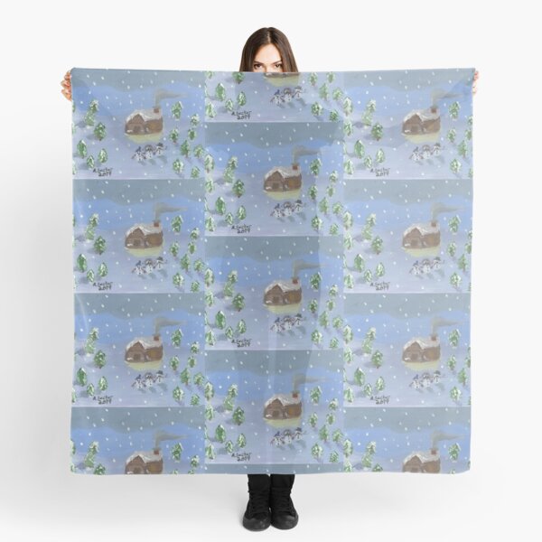Snowy Cabin Scarf