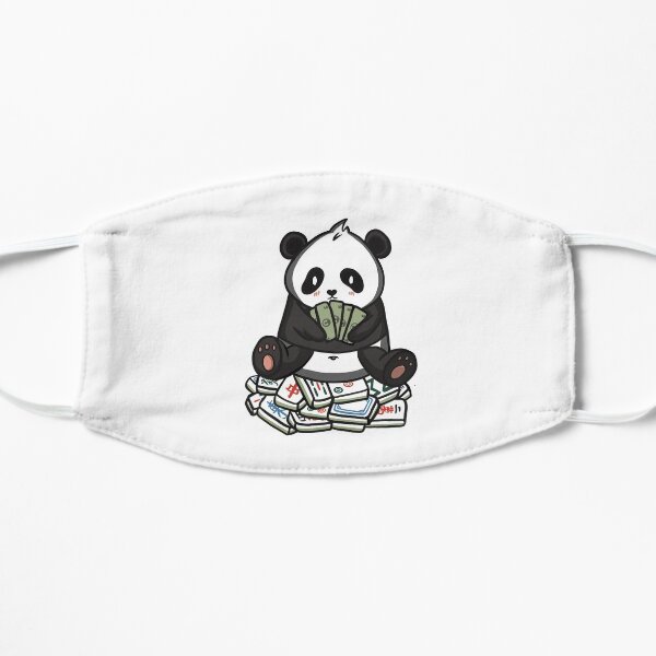 panda sitting on mahjong tiles Mask