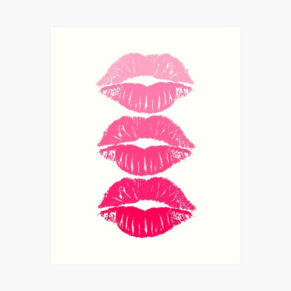 Pink Glitter Lips Art Board Print for Sale by twin-designs