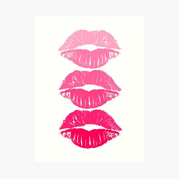 Hot Pink Lips Art Print