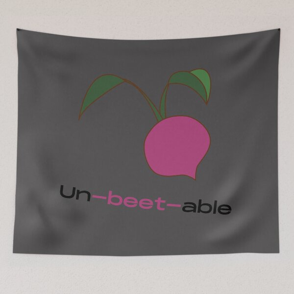 Item preview, Unbeatable unbeetable vegetable pun designed and sold by Felicity-K.